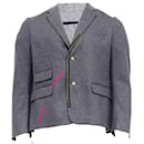 Gucci Cambridge Flannel Jacket In Grey Wool