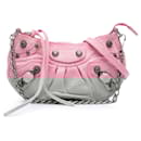 Balenciaga Pink Mini BB Monogram Denim Le Cagole