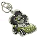 LOUIS VUITTON Sporty Car Vivienne Key Ring Leather Black M00960 LV Auth 128266 - Louis Vuitton