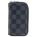 Louis Vuitton Black Damier Graphite Vertical Zippy Coin Purse