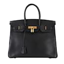 Hermes Birkin 35 Ardennes Black Handbag - Hermès