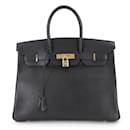 Hermes Birkin 35 Ardennes Black Handbag - Hermès