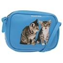 BALENCIAGA Camera Bag Every Day Bag Leather Blue Silver 489809 Auth bs27101 - Balenciaga