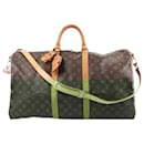 Louis Vuitton Monogram Canvas Keepall Bandoulière 55 Travel Bag M41414