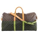 Louis Vuitton Monogram Canvas Keepall Bandoulière 55 Travel Bag M41414