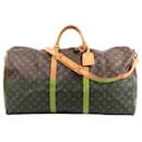 Louis Vuitton Monogram Canvas Keepall Bandoulière 60 Travel Bag M41412