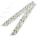 Hermès White Couvertures et Tenues de Jour Silk Twilly Scarf