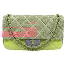 NEW CHANEL TIMELESS JUMBO SIMPLE FLAP MULTICOLOR TWEED BAG - Chanel