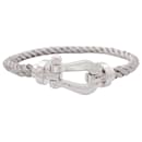 Fred bracelet, 'Force 10', white gold, steel.