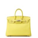 Hermes Birkin 25 Verso Handbag in Lime - Hermès