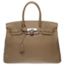Sac HERMES Birkin 35 en Cuir Gris - 102726 - Hermès