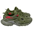 Balenciaga Track.2 Sneakers in Red Polyurethane