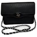 Vintage Dior Monogramm Leather Bag Black