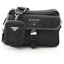 Prada Re-Nylon Nylon Saffiano Leather Shoulder Bag