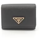 Prada SAFFIANO TRIANG Saffiano Leather Wallet