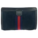 Gucci Old Gucci Sheline Line Suede Clutch Bag