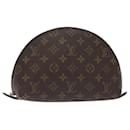 LOUIS VUITTON Monogram Trousse Demi Ronde Cosmetic Pouch M47520 LV Auth 131304 - Louis Vuitton