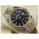 ROLEX Datejust 41 SS x18KYG combination bright black 126333 Mens - Rolex