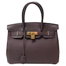 NEUF SAC A MAIN HERMES BIRKIN 30 H027633CC 2019 EN CUIR VEAU TOGO CHOCOLAT BAG - Hermès
