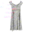  Saloni Printed Off-Shoulder Midi Dress in Multicolor Polyester  - Autre Marque