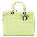 Dior Brown Large Patent Cannage Lady Dior