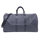 Louis Vuitton Keepall Bandouliere Damier Graphite Boston Bag