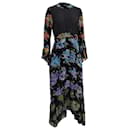 Rixo Chrissy Floral-Printed Midi Dress in Multicolor Silk  - Autre Marque
