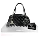 Chanel Mademoiselle Matelasse Patent Leather Handbag