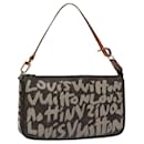 LOUIS VUITTON Monogram Graffiti Pochette Pouch Khaki M92191 LV Auth 129823 - Louis Vuitton