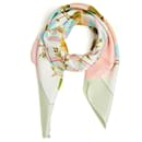 Hermès Square Scarf 90 Romantic 1990 Pink Silk Twill Scarf Carre Hermes