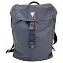 Louis Vuitton Calfskin Nylon V Line Pulse Navy Backpack Bag