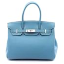 Hermes Birkin 30 Blue Handbag - Hermès