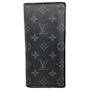 Louis Vuitton Monogram Eclipse Portefeuille Brazza Long Wallet