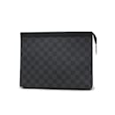 Louis Vuitton Damier Graphite Pochette Voyage MM Clutch Bag
