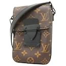 Louis Vuitton Monogram Macassar S-Lock Vertical Wearable Wallet Shoulder Bag