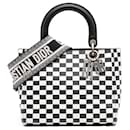 Dior Black Medium Calfskin Checkered Lady Dior