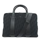 Christian Dior Trotter Pattern Canvas Briefcase