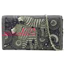 DIOR - Lady Dior Wallet shoulder bag in fuchsia leather