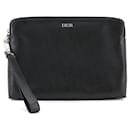 DIOR - Dior Galaxy Triangle Pouch in Black Monogrammed Leather