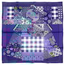 HERMÈS - Carré 90 The art of Sarasa Hermès in blue silk