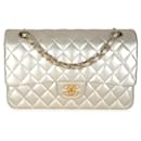 Chanel Gold Metallic Quilted Lambskin Medium Classic Double Flap Bag