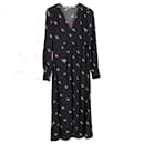 McQ by Alexander McQueen Swallow Midi Dress in Black Viscose - Alexander Mcqueen