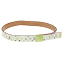 LOUIS VUITTON Monogram Multicolor Ceinture Care Belt White LV Auth yk18692 - Louis Vuitton
