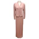St. John Evening Vintage Fall 2006 Pink Metallic Knit Jacket and Skirt Set - Autre Marque