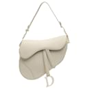 Dior White Ultra Matte Calfskin Saddle Bag
