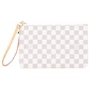 Louis Vuitton White Damier Azur Neverfull MM Pouch