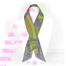 Écharpe en soie à motif chaîne Twilly Hermès