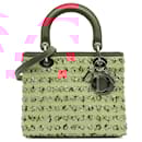 Dior Brown Medium Woven Raffia Lady Dior