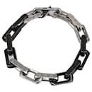 Louis Vuitton Silver/Black Monogram Chain Bracelet