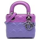 Dior Purple Mini Lambskin Cannage Lady Dior